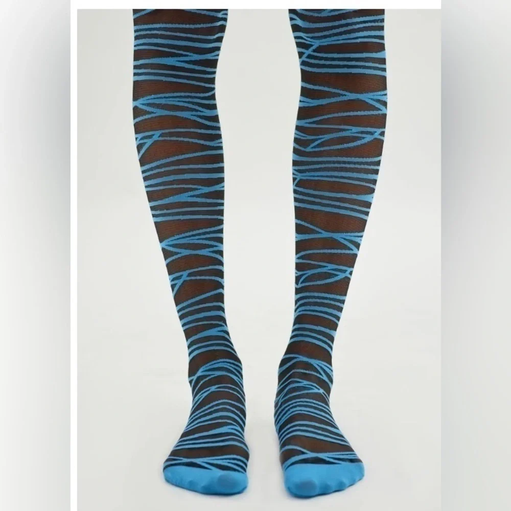 Urban Outfitters Lots of Lines Sheer tights NWT